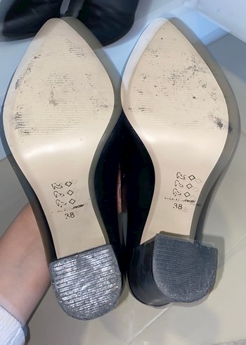 38 Beden Siyah Klasik Stiletto Topuklu Kadın Ayakkabı