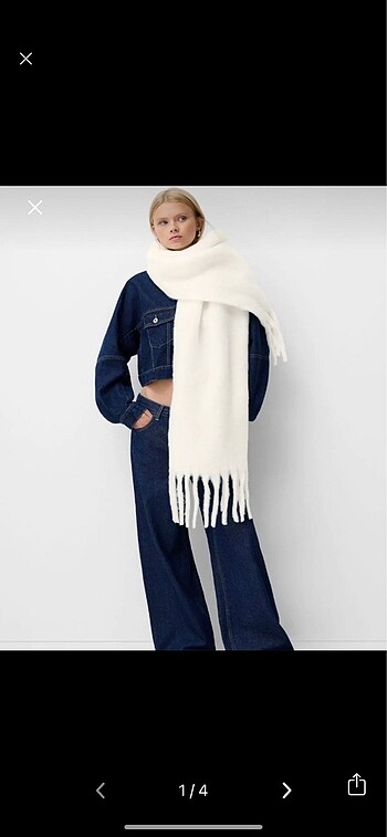 Bershka ekru atkı