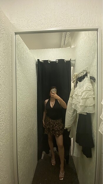 Addax leopar şortlu etek - Görsel 4