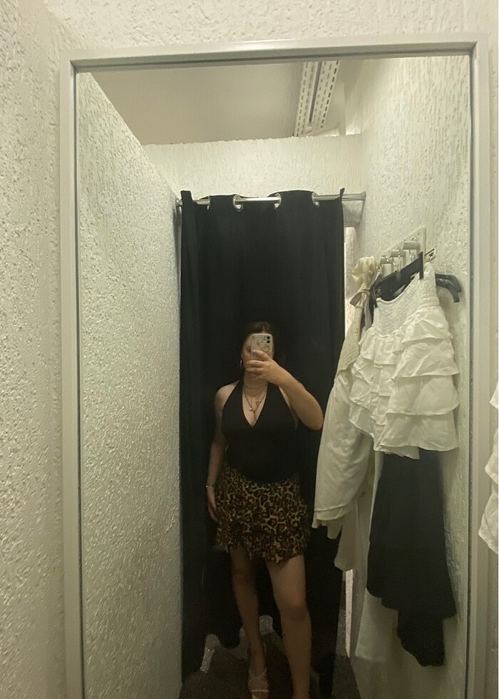 Addax leopar şortlu etek - Görsel 4