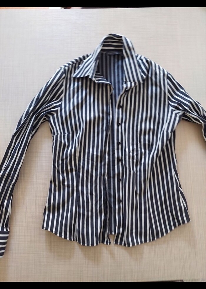 Koton çizgili gömlek - Görsel 2