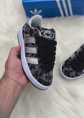 Gri Desenli Adidas Kadın Spor Ayakkabı - Görsel 4