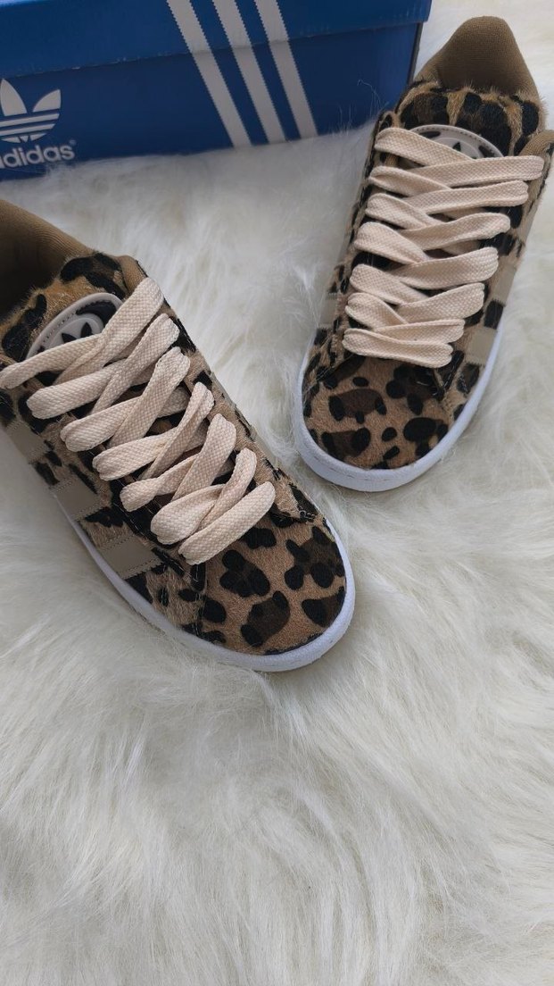 Leopar Desenli Tüylü Kadın Spor Ayakkabı - Görsel 2