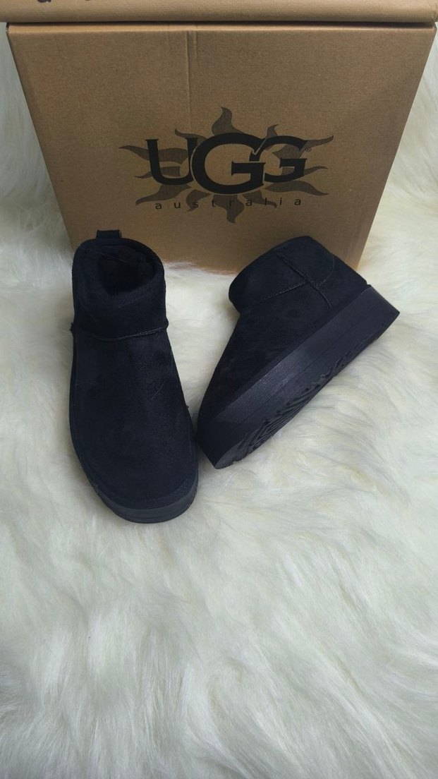 Siyah Süet Kadın Dolgu Topuk Bot - Görsel 2