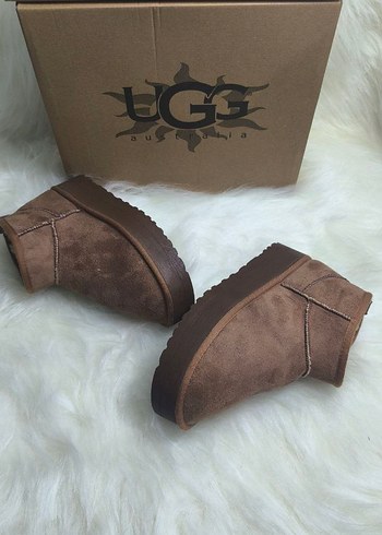 UGG Kadın Kahverengi Süet Dolgu Topuk Bot - Görsel 2