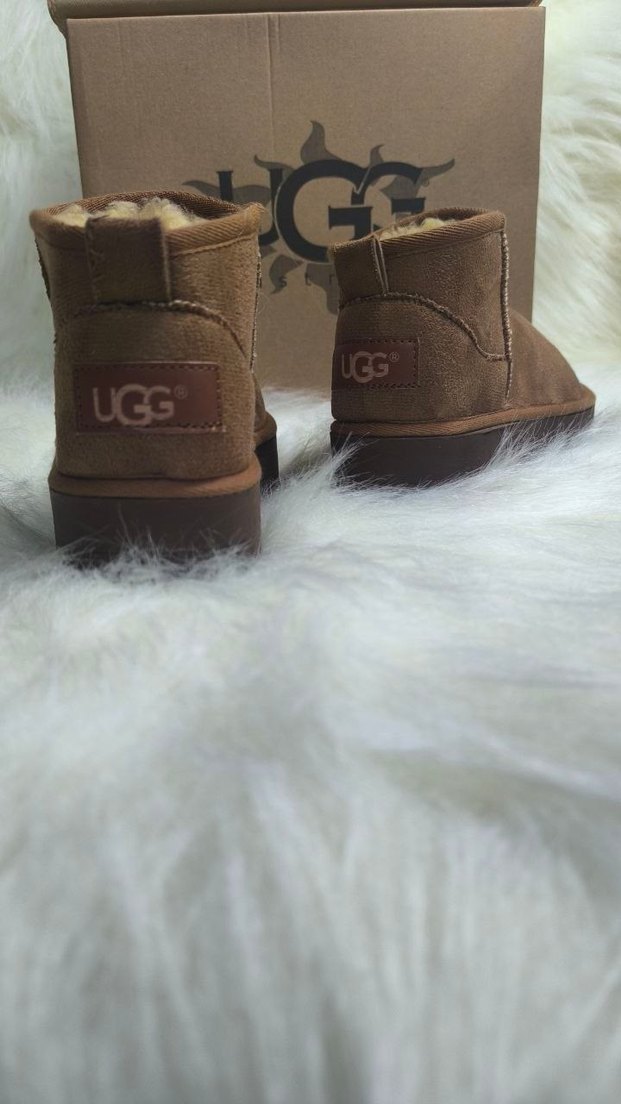 UGG Kadın Kahverengi Süet Dolgu Topuk Bot - Görsel 3