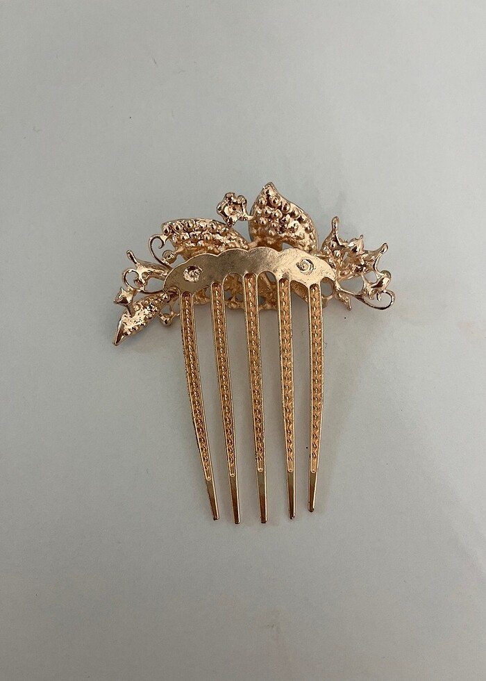 Çiçekli ve Taraklı Gelin Tokası - Görsel 3