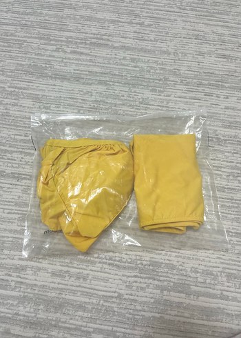 Fırfırlı Yüksek Bel Sarı Bikini - Görsel 4