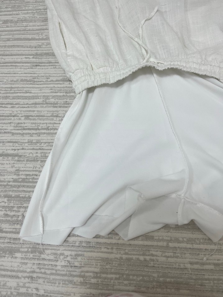 Beyaz Keten Pantolon - Görsel 5