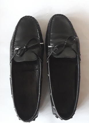 39 Beden siyah Renk Deri loafer