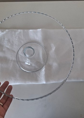 Parlak Vintage Beyaz Cam Kek Standı - Görsel 4