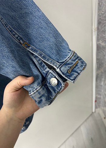 kadın kot ceket - Görsel 6