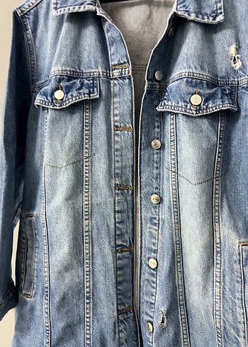 kadın kot ceket - Görsel 9