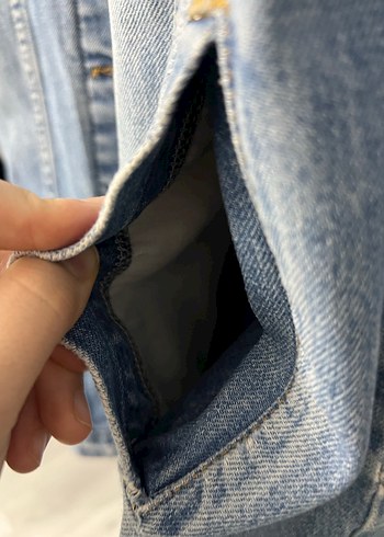 kadın kot ceket - Görsel 5