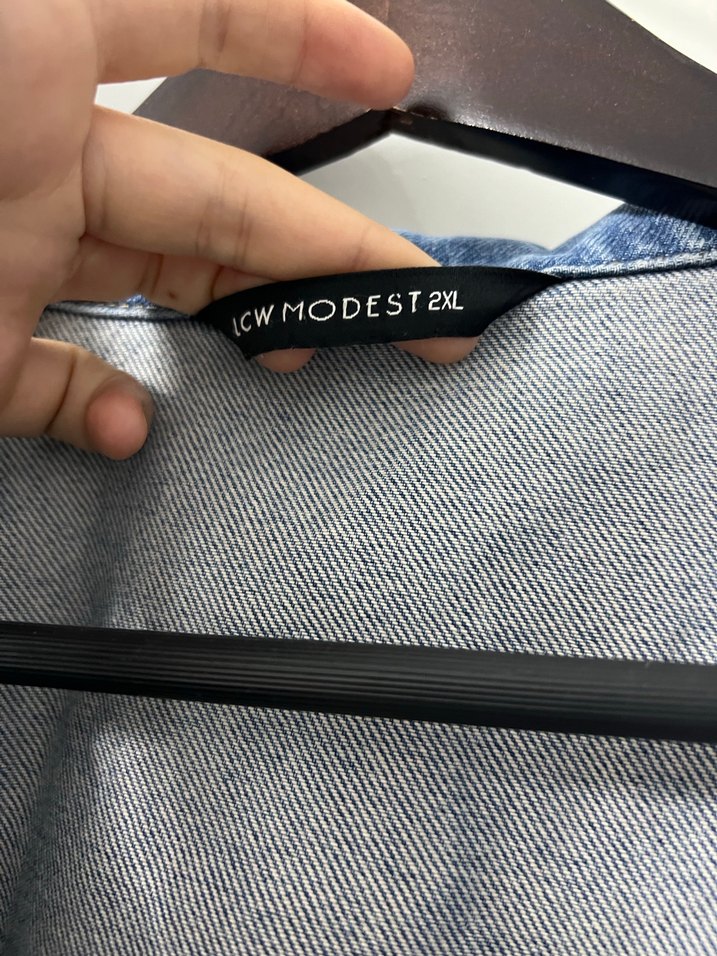 kadın kot ceket - Görsel 4