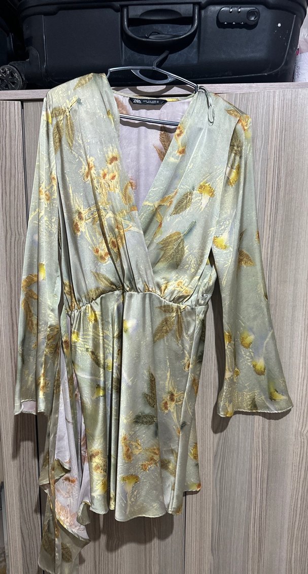 Zara saten elbise mini - Görsel 5