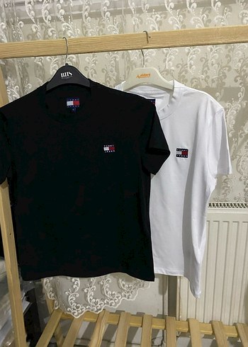 s Beden siyah Renk Kadın Siyah Denim T-shirt, Kısa Kollu, Salaş