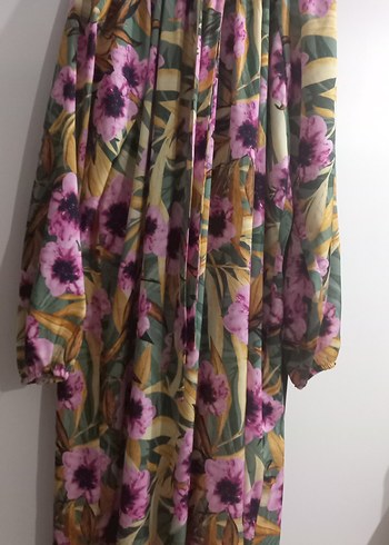 Çiçek Desenli Uzun Bohem Elbise - Görsel 2