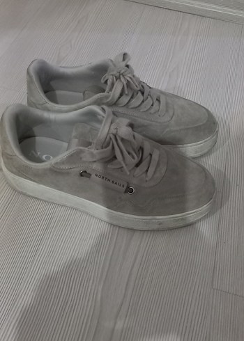 Gri Kadın Spor Ayakkabı Düz Taban - Görsel 4