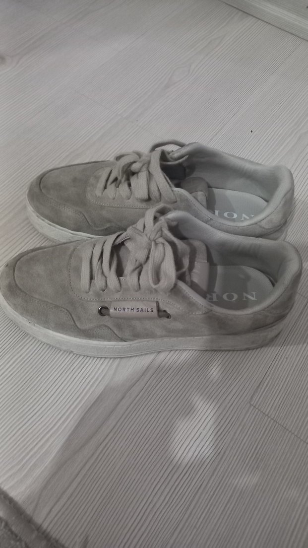 Gri Kadın Spor Ayakkabı Düz Taban - Görsel 2