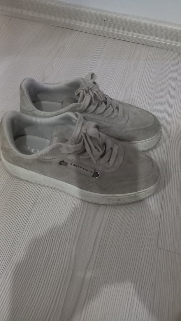 Gri Kadın Spor Ayakkabı Düz Taban - Görsel 4