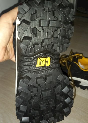 Sarı Detaylı Siyah Erkek cat  Ayakkabı - Görsel 4