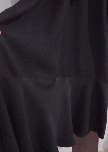 Uzun Siyah Salaş Kadın Elbise - Görsel 4