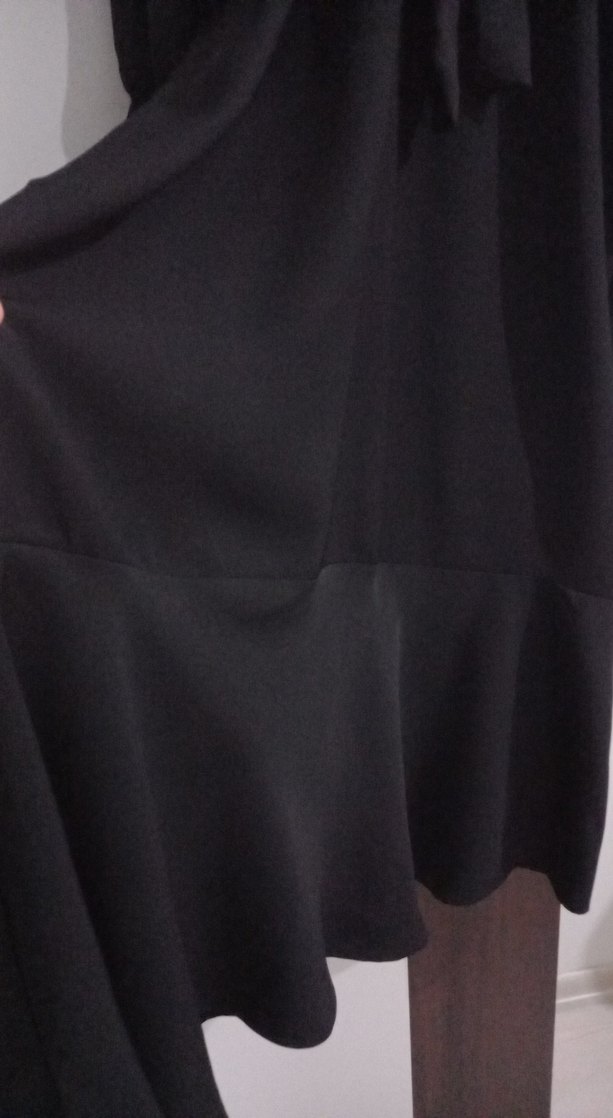 Uzun Siyah Salaş Kadın Elbise - Görsel 4