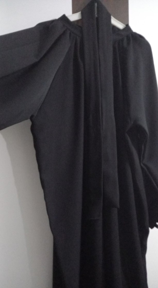 Uzun Siyah Salaş Kadın Elbise - Görsel 3