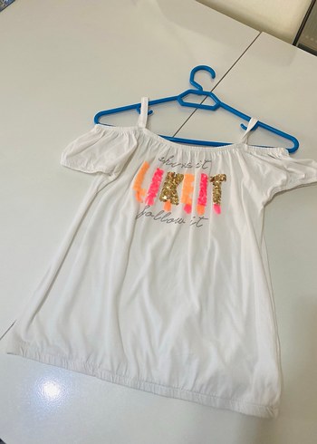 Kız Çocuk Renkli Püsküllü Straplez Bluz SON FİYATTIR - Görsel 3