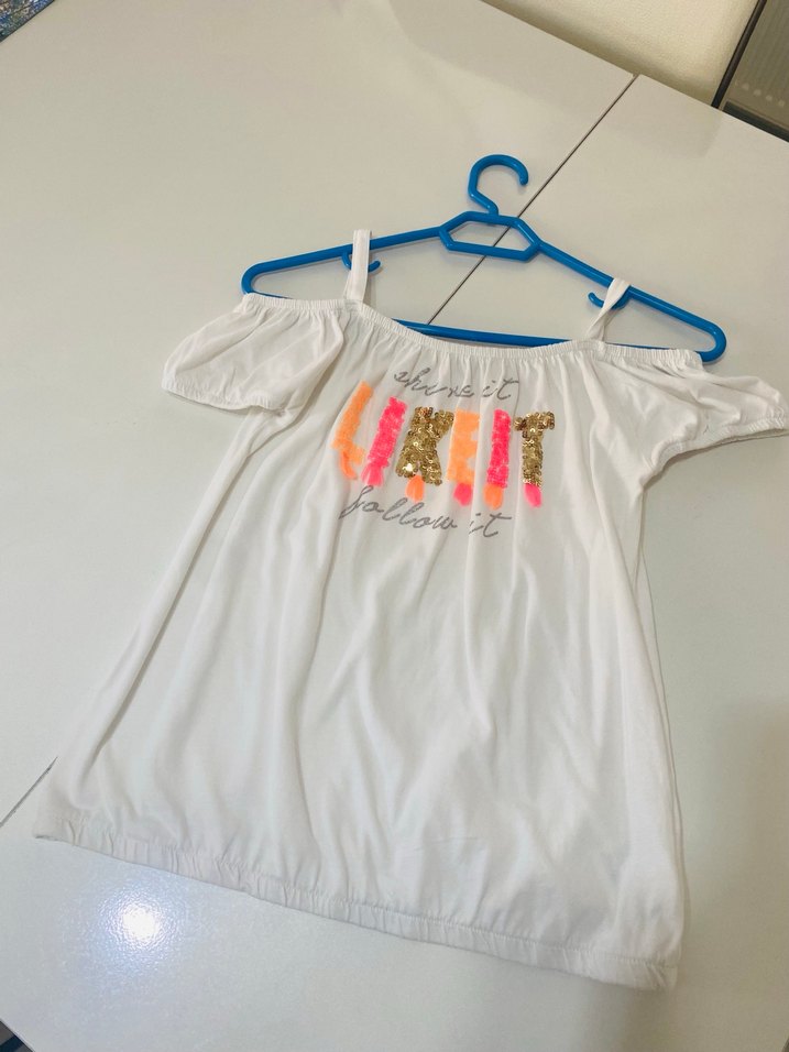 Kız Çocuk Renkli Püsküllü Straplez Bluz SON FİYATTIR - Görsel 3