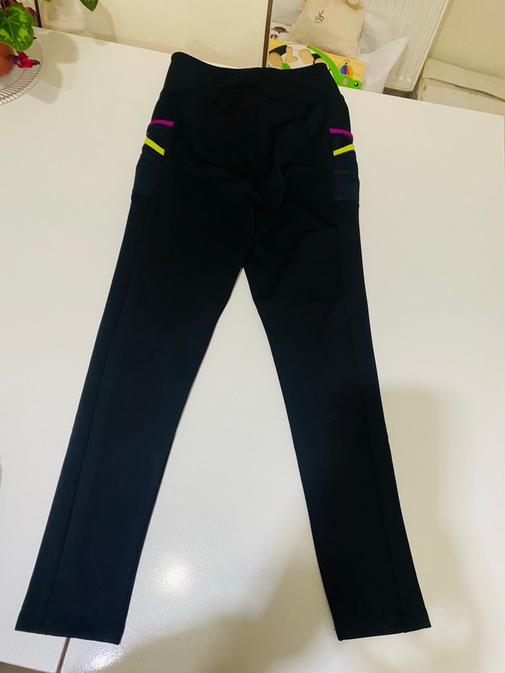 ÇocukSiyah Spor Tayt Velcro Detaylı - Görsel 2