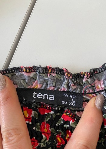 Kırmızı Çiçekli Bohem Bluzu - Görsel 5