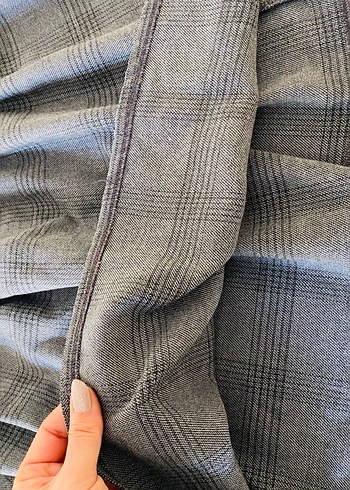 Gri Midi Pilili Etek - Görsel 4