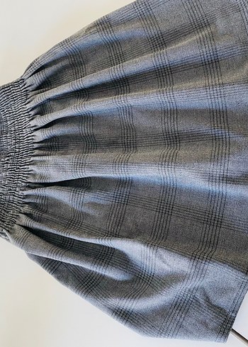 Gri Midi Pilili Etek - Görsel 2