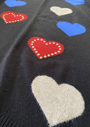 Nakışlı Çok Renkli Örgü Kadın Kazak - Görsel 3