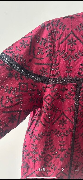 s Beden bordo Renk Zara bluz