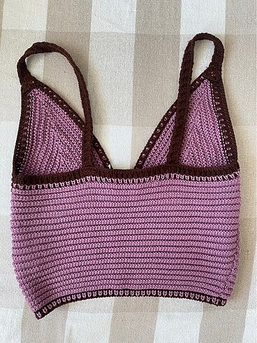 xs Beden mor Renk örgü crop