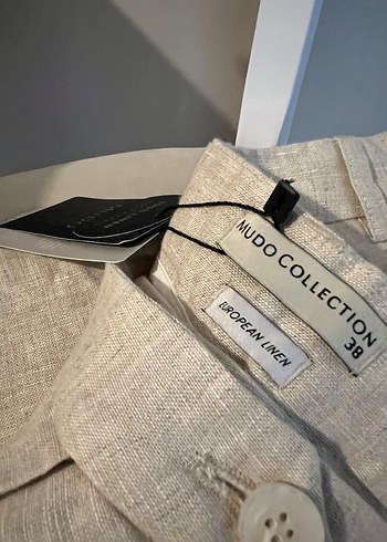 38 Beden ten rengi Renk MUDO COLLECTİON KETEN PANTOLON