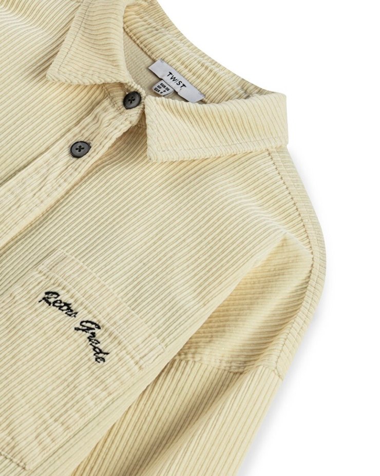 Düğmeli Bej Kadın Kısa Süet Gömlek - Görsel 3