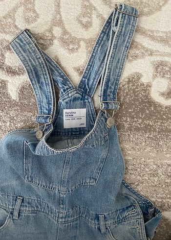 Kadın Mavi Bol Kesim Denim Tulum - Görsel 4