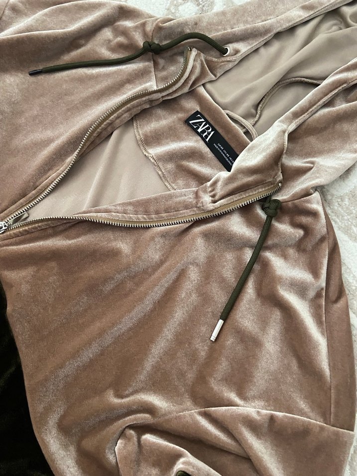 Kadın Haki Renkli Uzun Bol Kesim Eşofman Takımı - Görsel 2