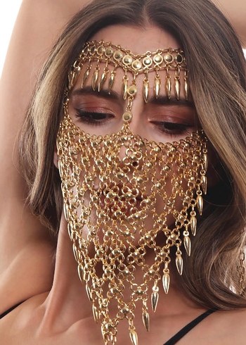 Zincir peçe yüz maskesi - Görsel 2