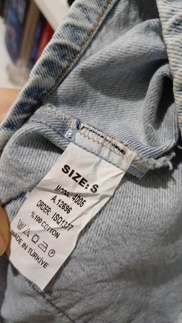 kadın kot etekli tulum - Görsel 3