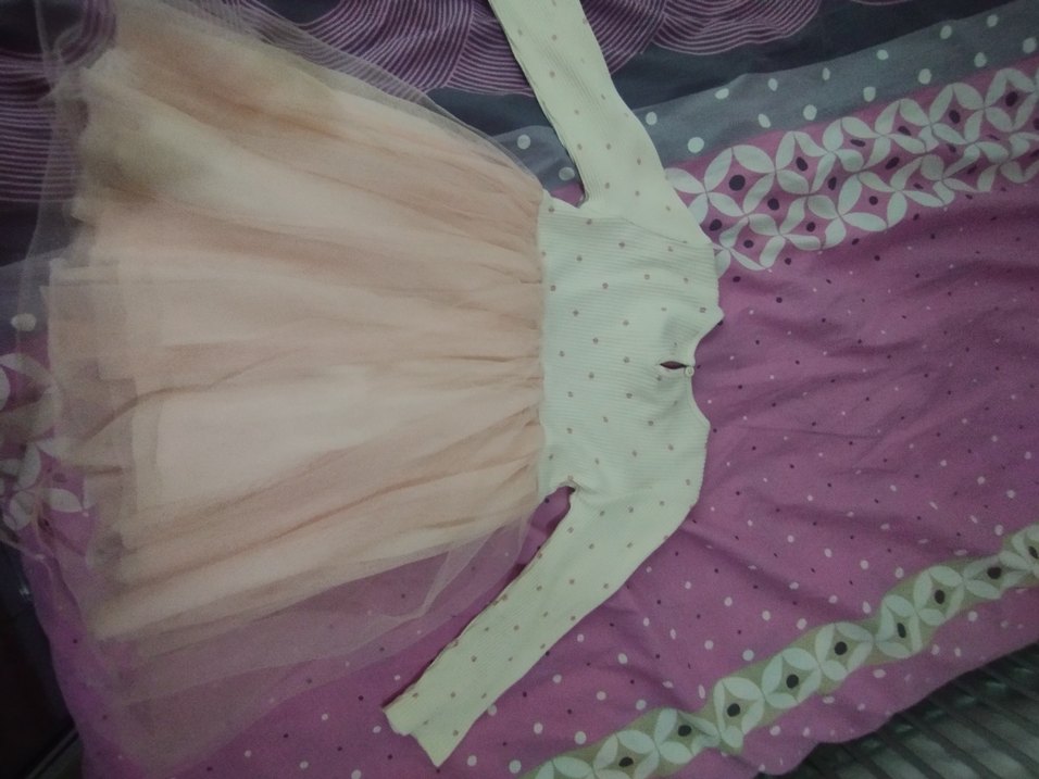 Pembe Uzun Kollu Kız Elbisesi - Görsel 3