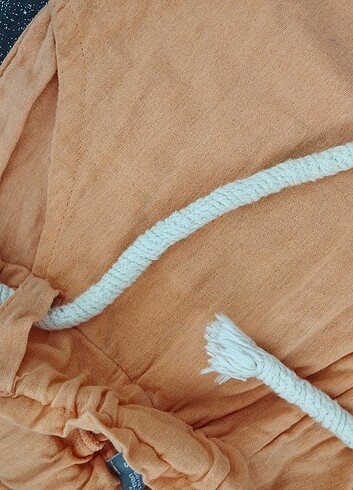 Turuncu rahat kumaş pantolon - Görsel 2