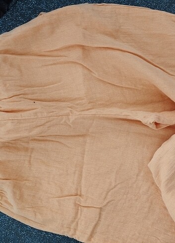 Turuncu rahat kumaş pantolon - Görsel 3