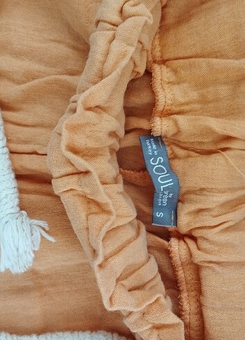 Turuncu rahat kumaş pantolon - Görsel 4