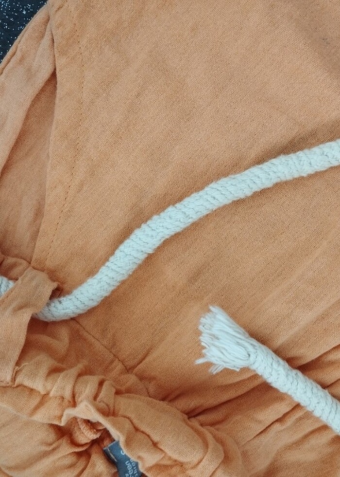 Turuncu rahat kumaş pantolon - Görsel 2