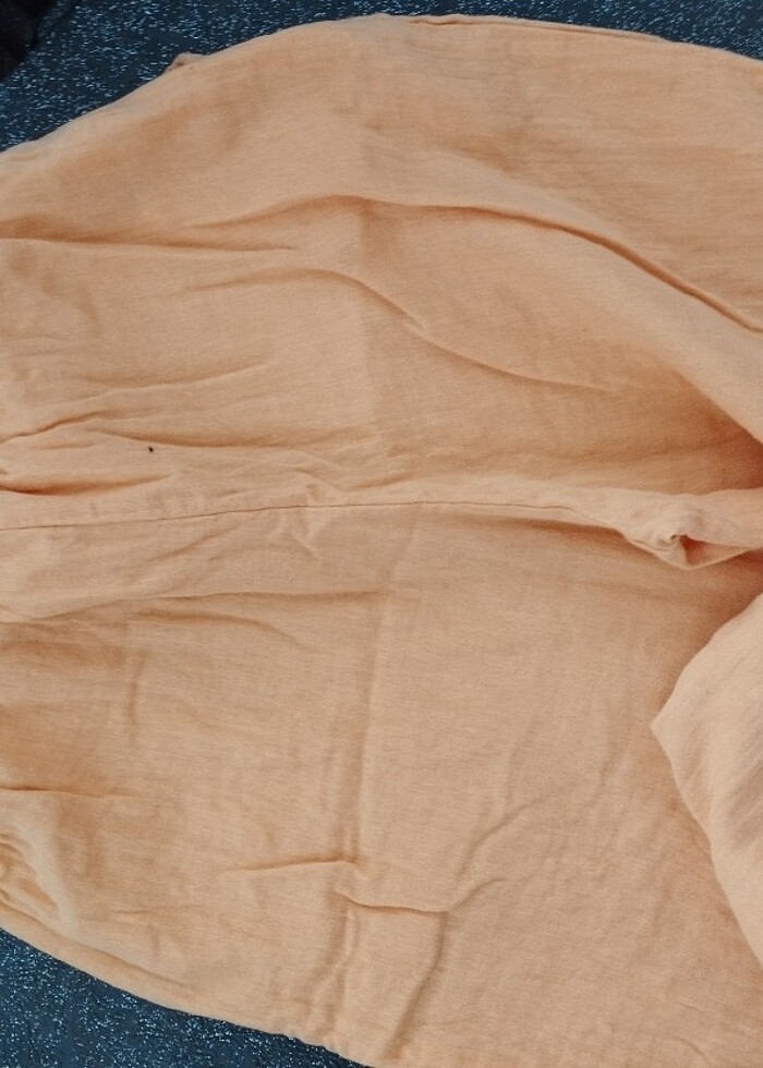 Turuncu rahat kumaş pantolon - Görsel 3